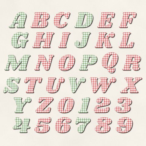 Preview of Gingham Picnic Alphabet