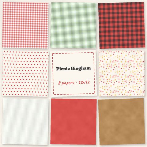 Preview of Picnic Gingham Paper Pack