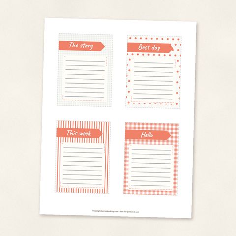 Preview of Printable Journaling Cards: Everyday