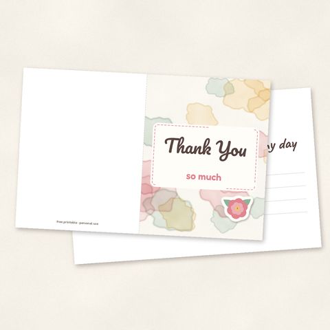 Preview of Printable Thank You Card (A2)
